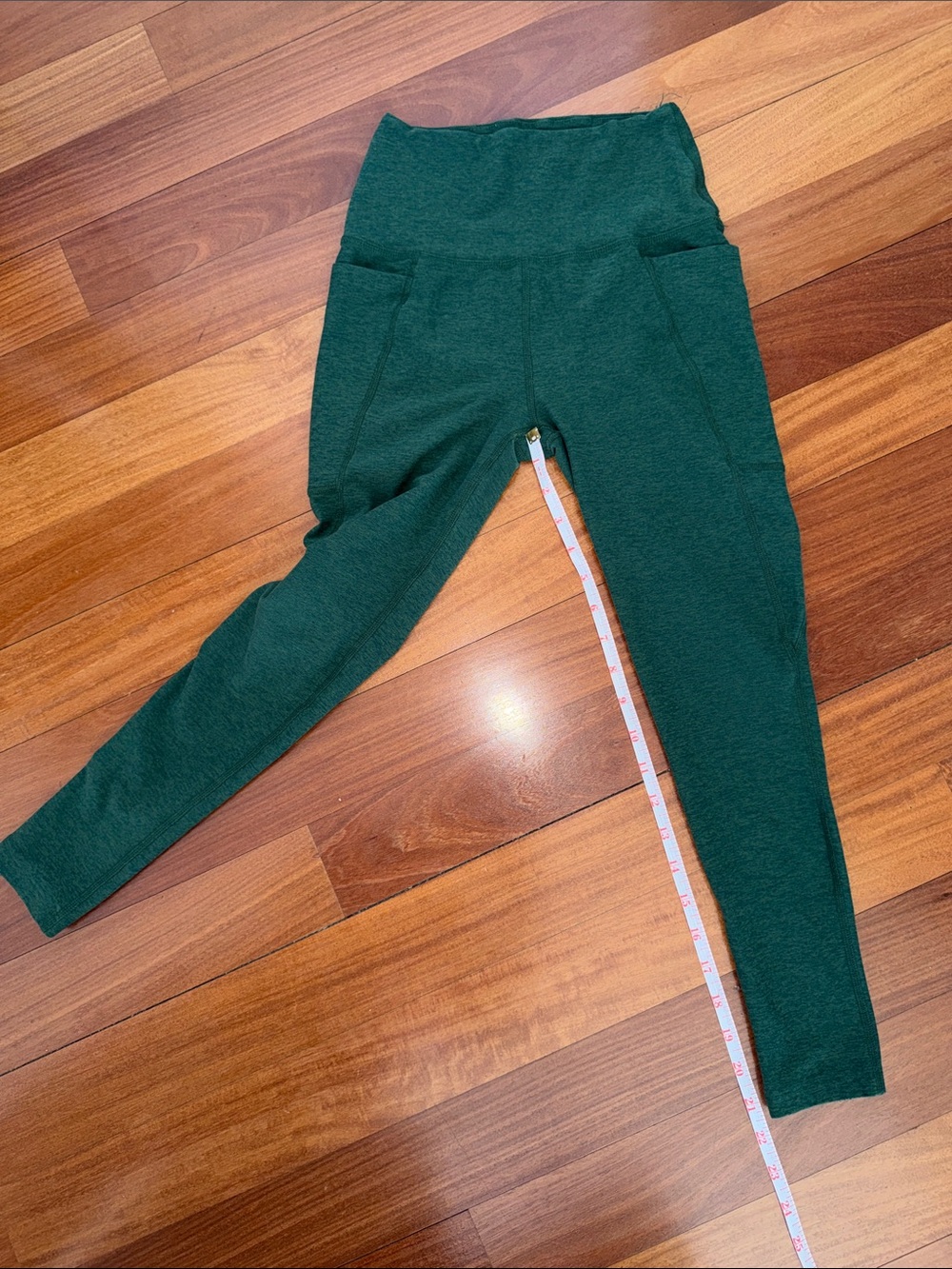 Beyond Yoga Forest Green High-Rise Ponte Leggings with Pockets - Picture 6 of 7